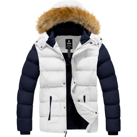 Men's Winter Puffer Jacket Thicken‎ Winter Coat Warm Padded Jacket with Hood - Picture 1 of 7